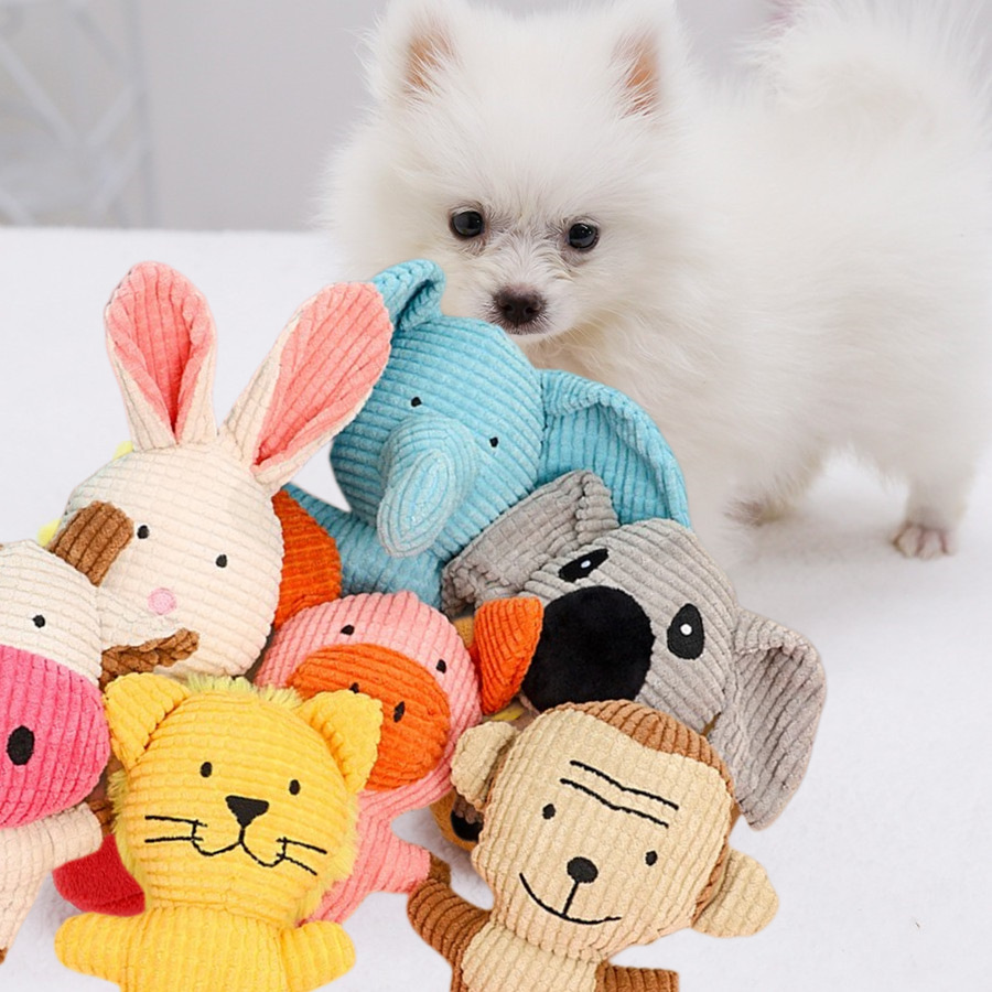 新款亚马逊宠物玩具粉猪白兔发声磨牙洁齿宠物毛绒狗玩具用品现货