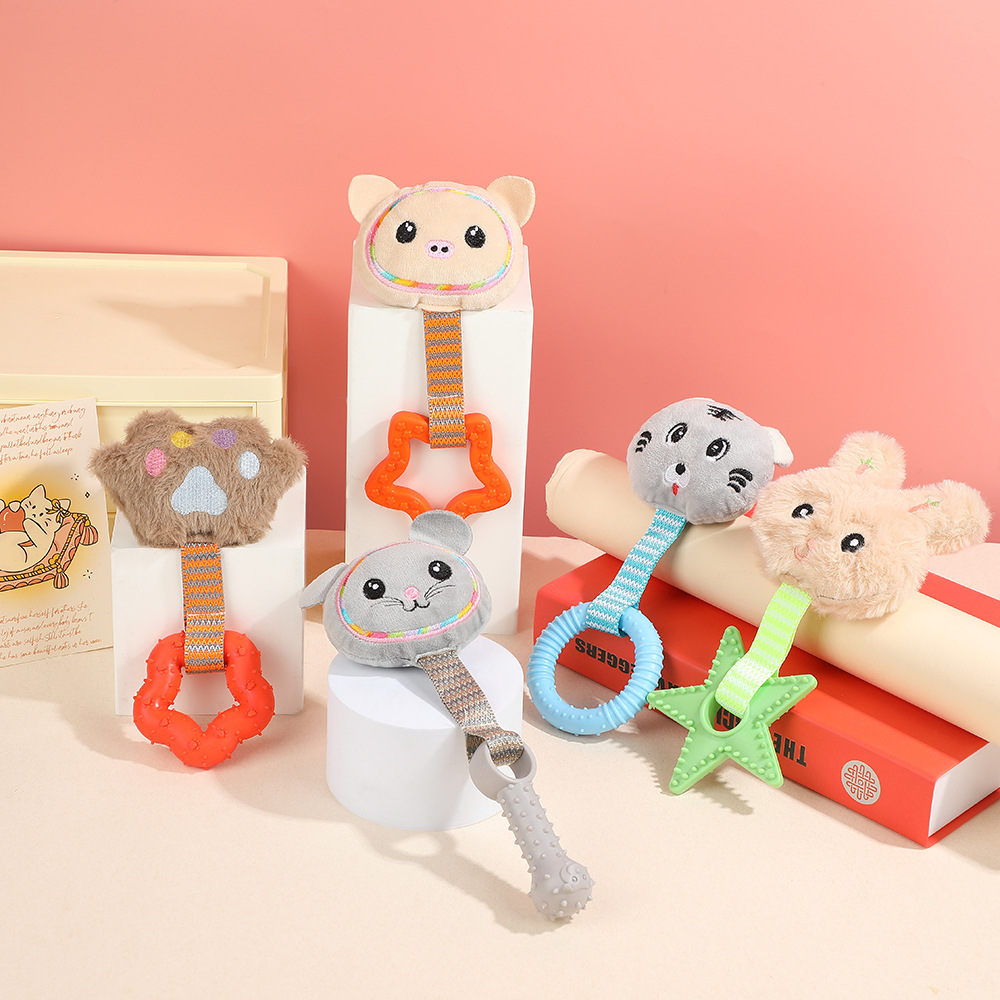 狗狗玩具TPR橡胶毛绒耐咬磨牙小狗啃咬解闷互动宠物用品