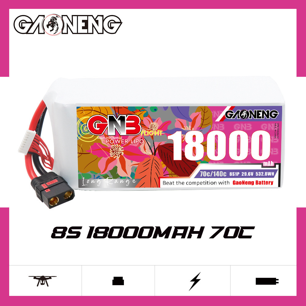 GNB 8S 29.6V 18000mAh 70C 無人機電池